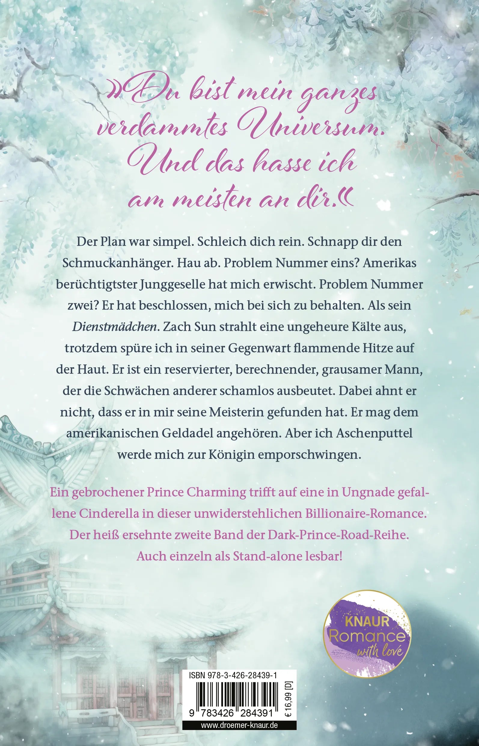 Buchrückseite von 'My Dark Desire' mit Klappentext - Paperback