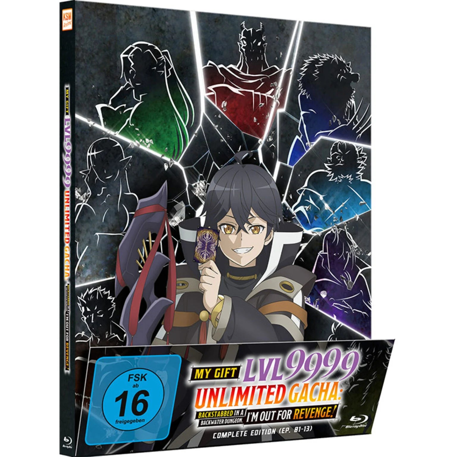 Blu-ray-Cover: My Gift LVL 9999 Unlimited Gacha: Backstabbed in a Backwater Dungeon, I'm Out for Revenge!