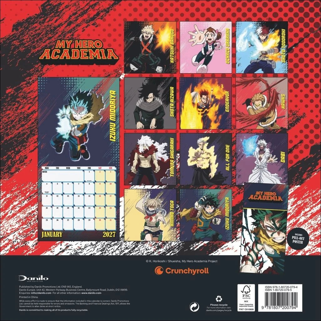 My Hero Academia Broschurkalender 2027 – Ansicht