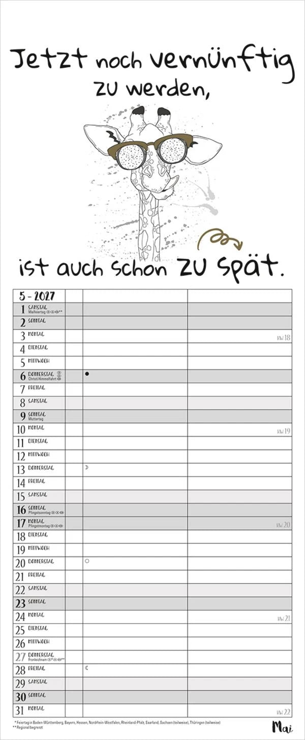 My Timer Visual Words 2027 – Ansicht
