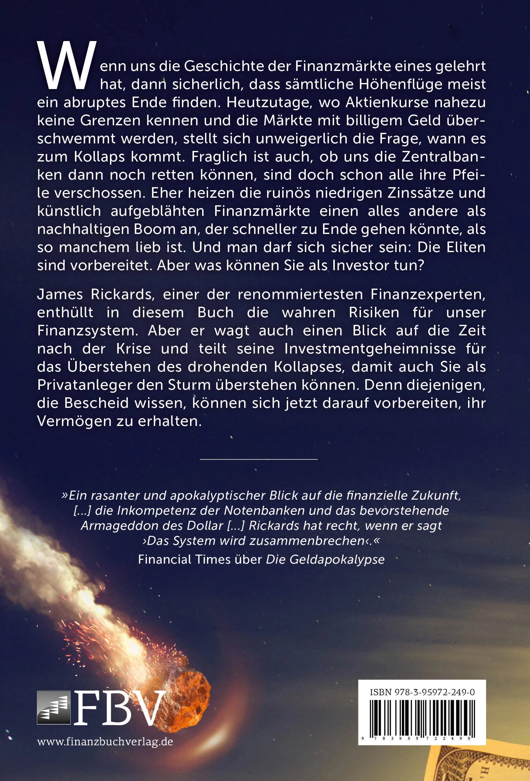 Buchrückseite von 'Nach dem Kollaps' mit Klappentext - Gebundene Ausgabe