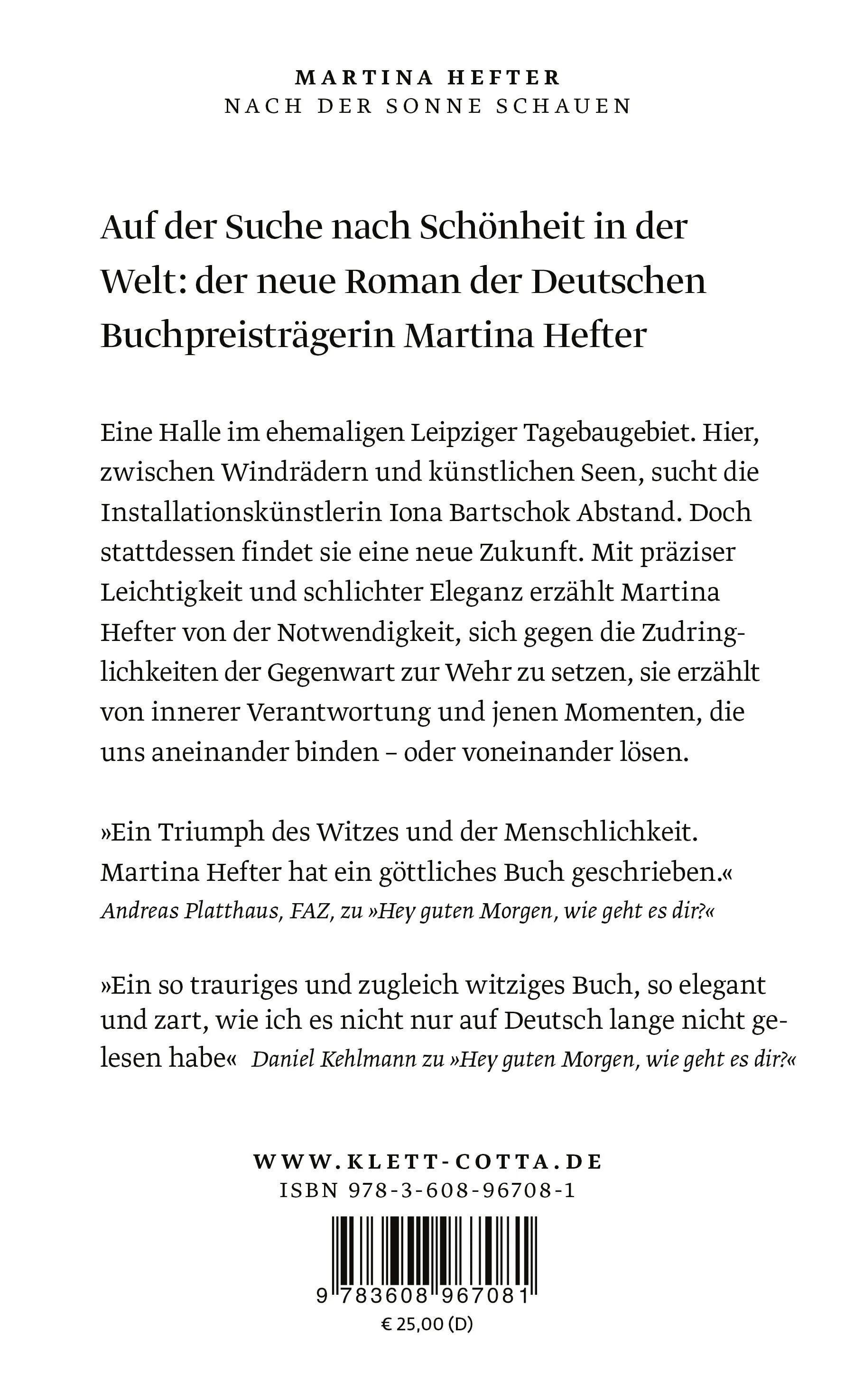 Rückseite: Nach der Sonne schauen (Hardcover)