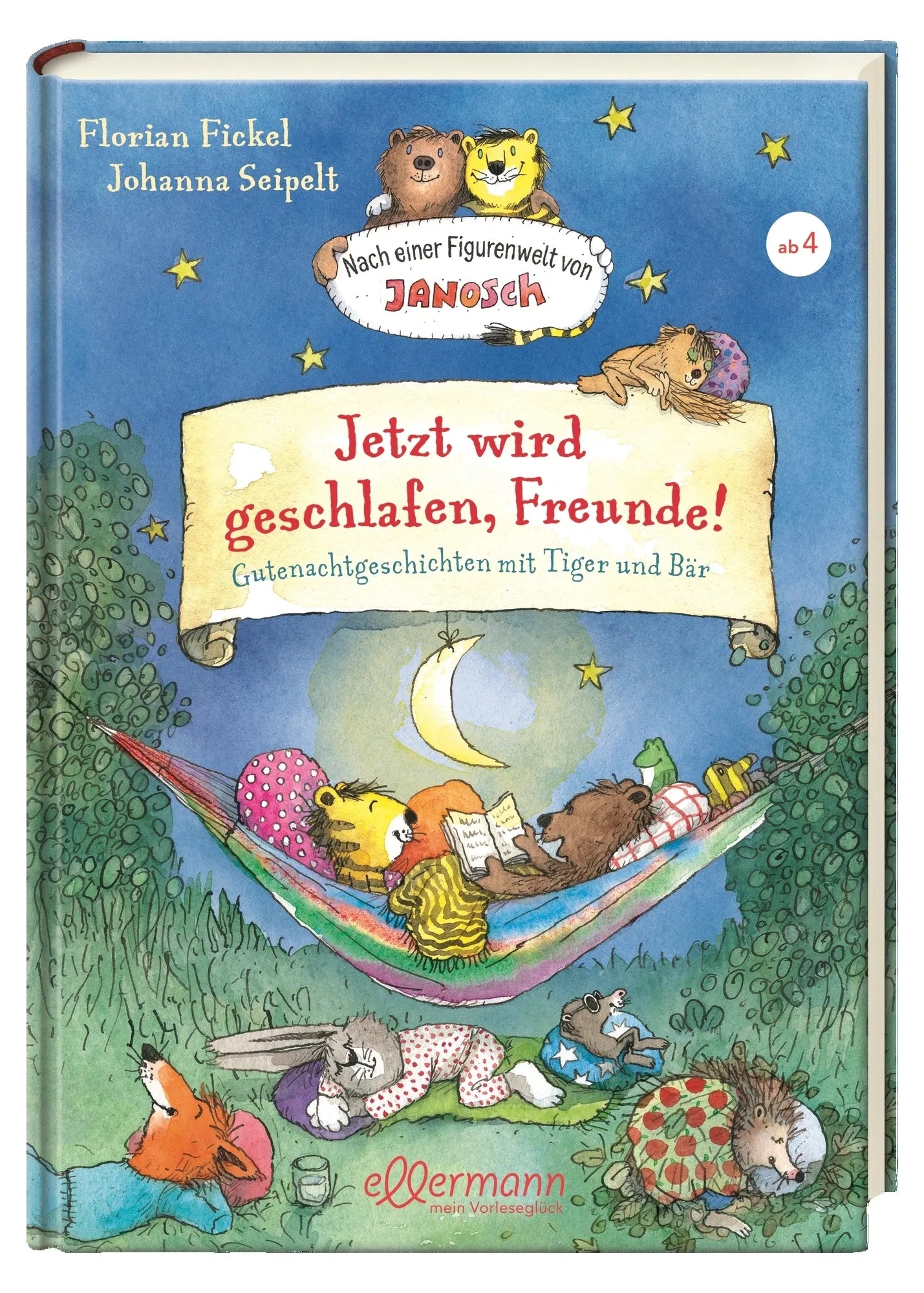 Produktansicht: Nach einer Figurenwelt von Janosch. Jetzt wird geschlafen, Freunde! (Gebundene Ausgabe)