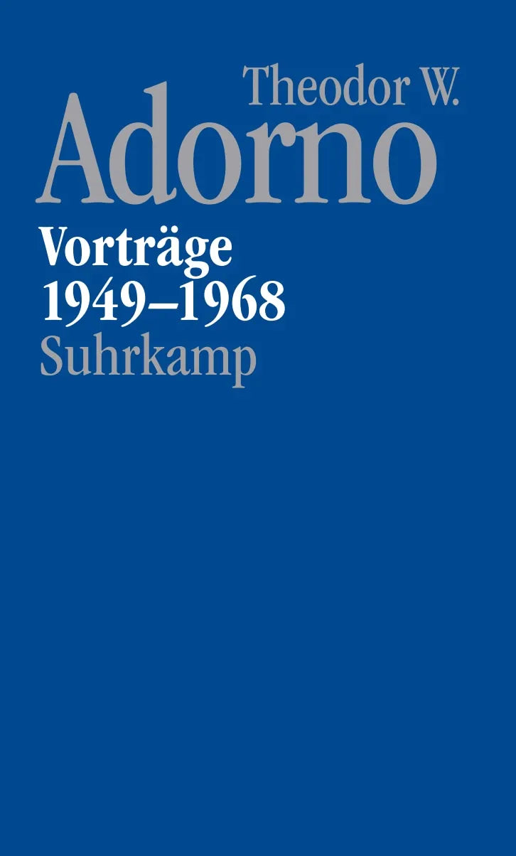 Buchcover von 'Nachgelassene Schriften. Abteilung V: Vorträge und Gespräche' - Gebundene Ausgabe von Theodor W. Adorno