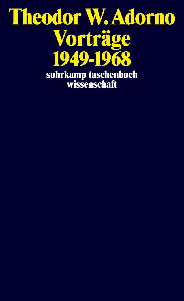 Buchcover von 'Nachgelassene Schriften. Abteilung V: Vorträge und Gespräche' - Taschenbuch von Theodor W. Adorno