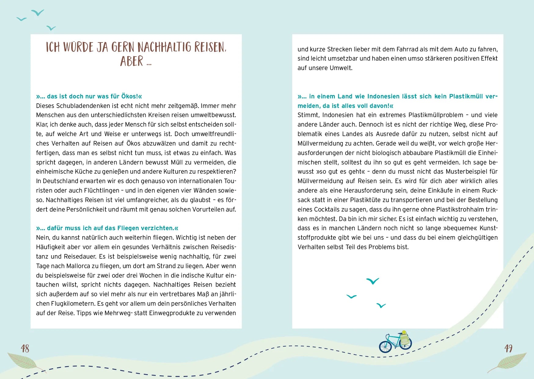 Innenansicht von 'Nachhaltig reisen für Einsteiger' - Taschenbuch