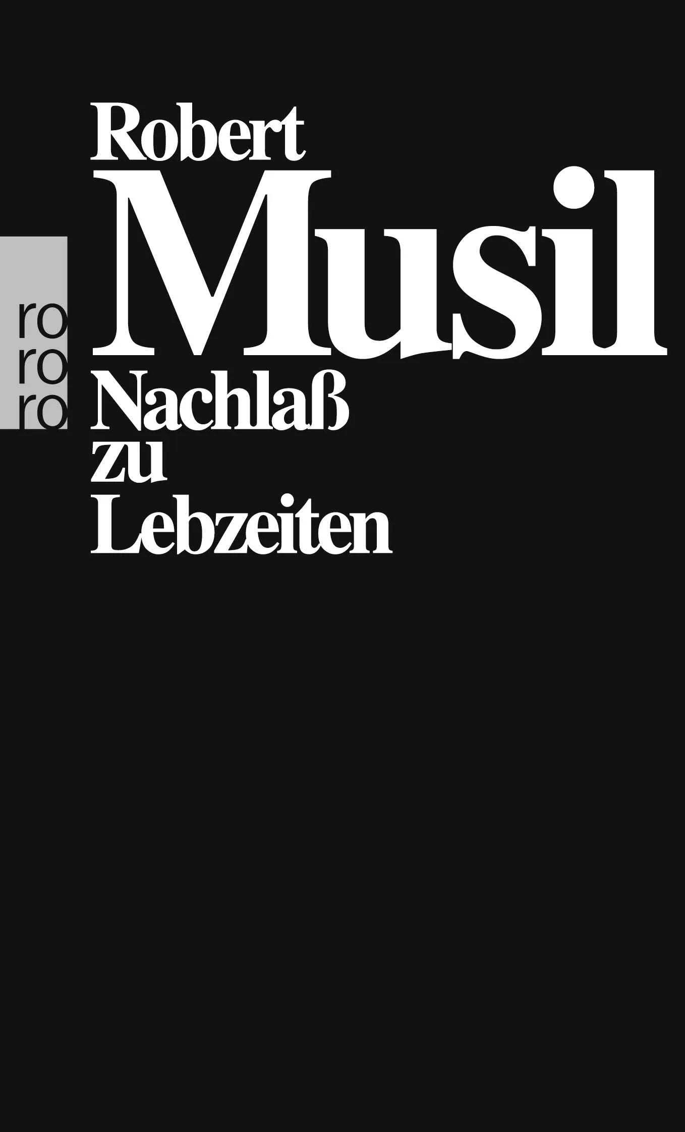 Buchcover von 'Nachlaß zu Lebzeiten' - Taschenbuch von Robert Musil
