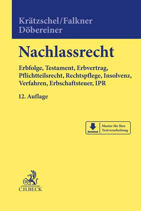 Buchcover von 'Nachlassrecht' - Gebundene Ausgabe von Holger Krätzschel