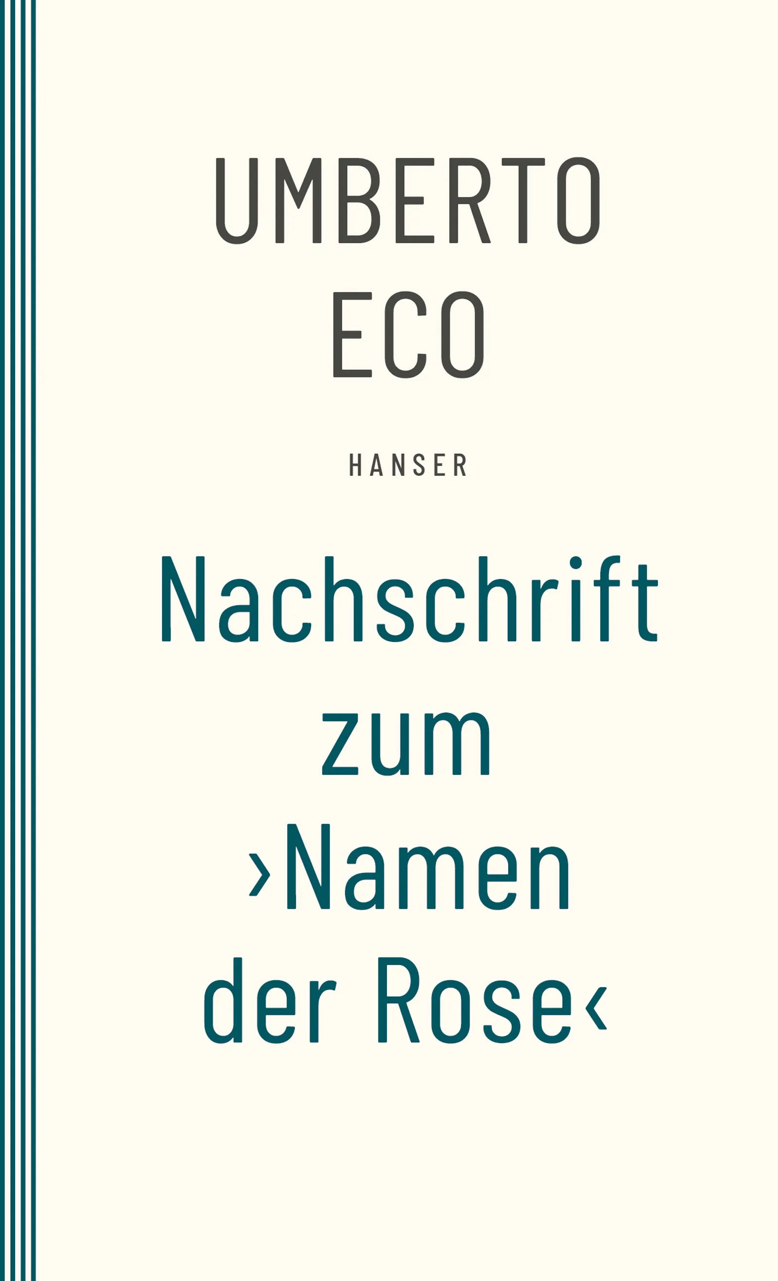 Buchcover von 'Nachschrift zum ›Namen der Rose‹' - Taschenbuch von Umberto Eco