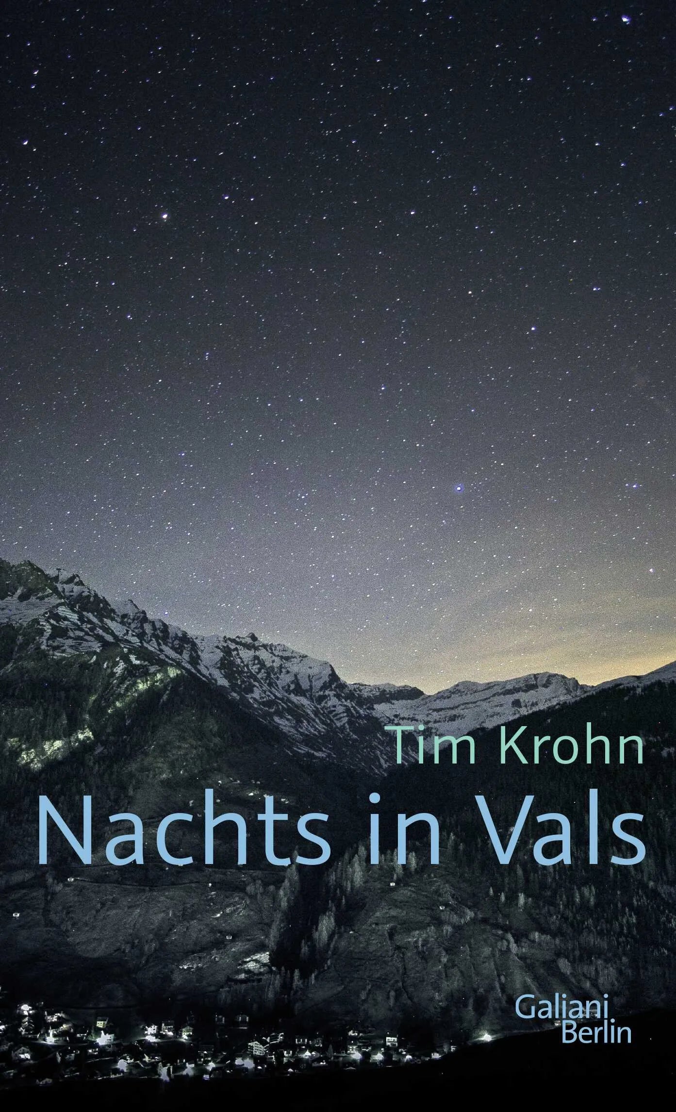 Buchcover von 'Nachts in Vals' - Gebundene Ausgabe von Tim Krohn