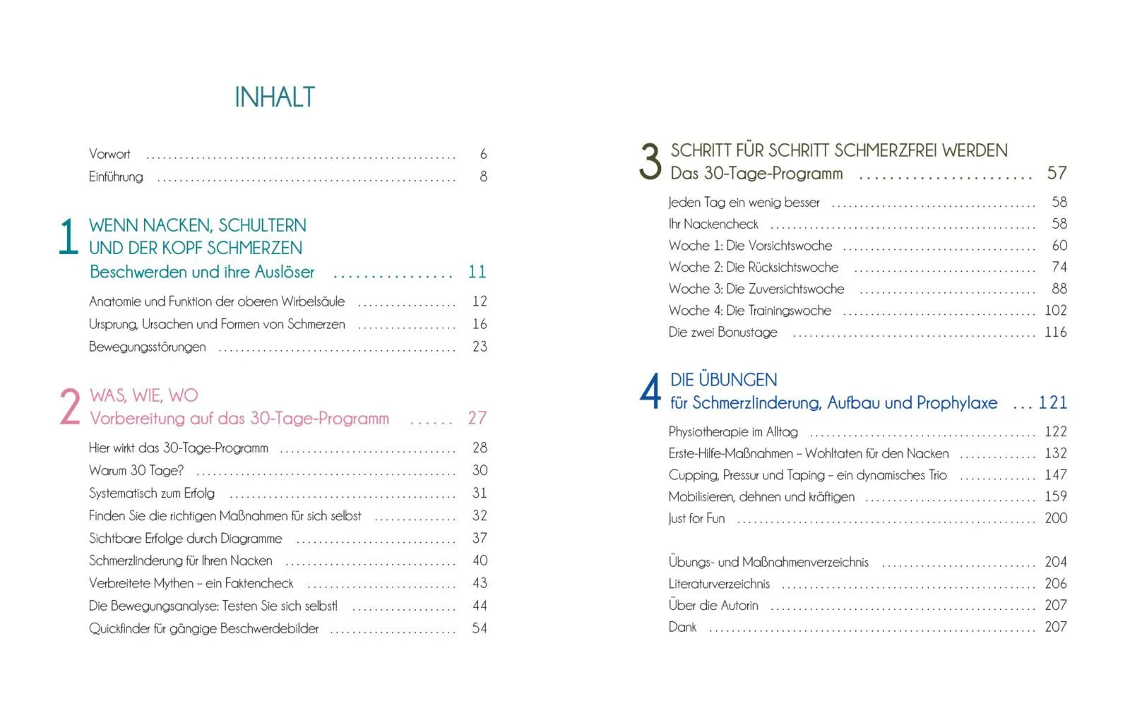 Innenansicht von 'Nacken & Schultern – schmerzfrei in 30 Tagen' - Taschenbuch