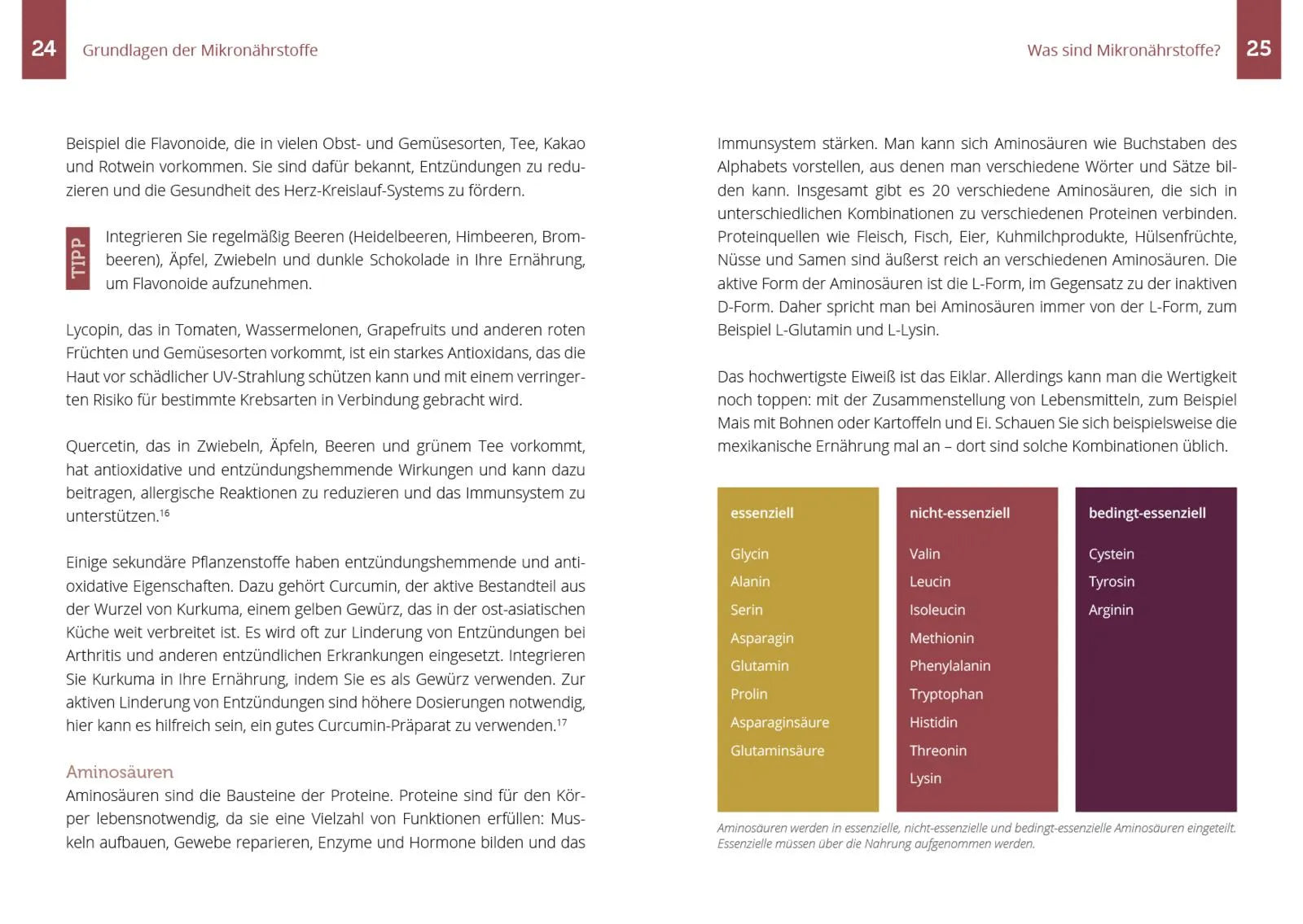 Innenansicht von 'Nährstoff-Guide für Frauen' - Taschenbuch