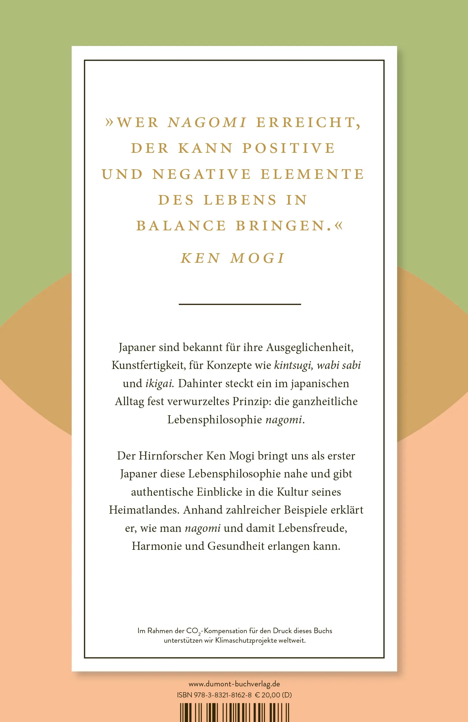 BuchrÃ¼ckseite von 'Nagomi' mit Klappentext - Gebundene Ausgabe