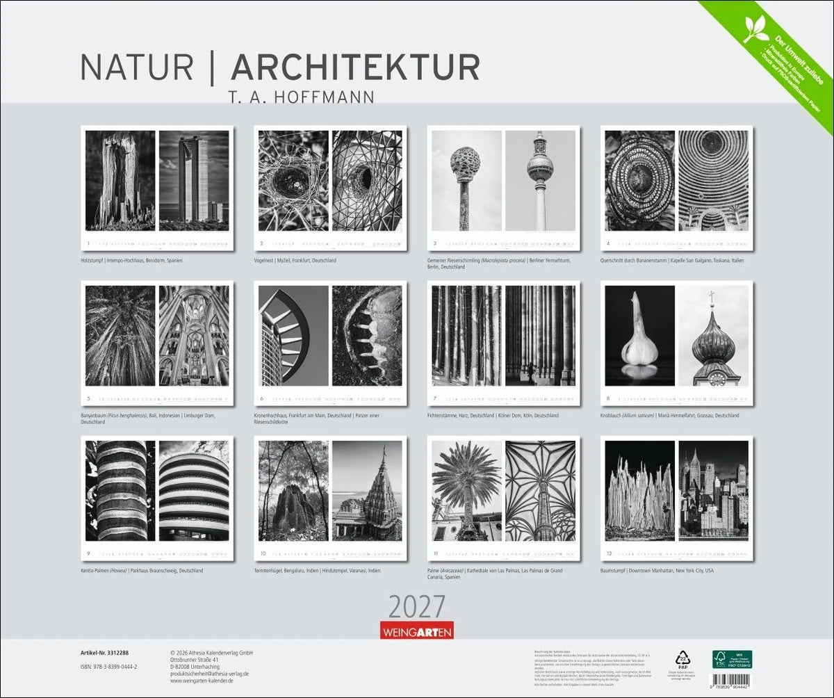 Natur - Architektur Kalender 2027 – Ansicht