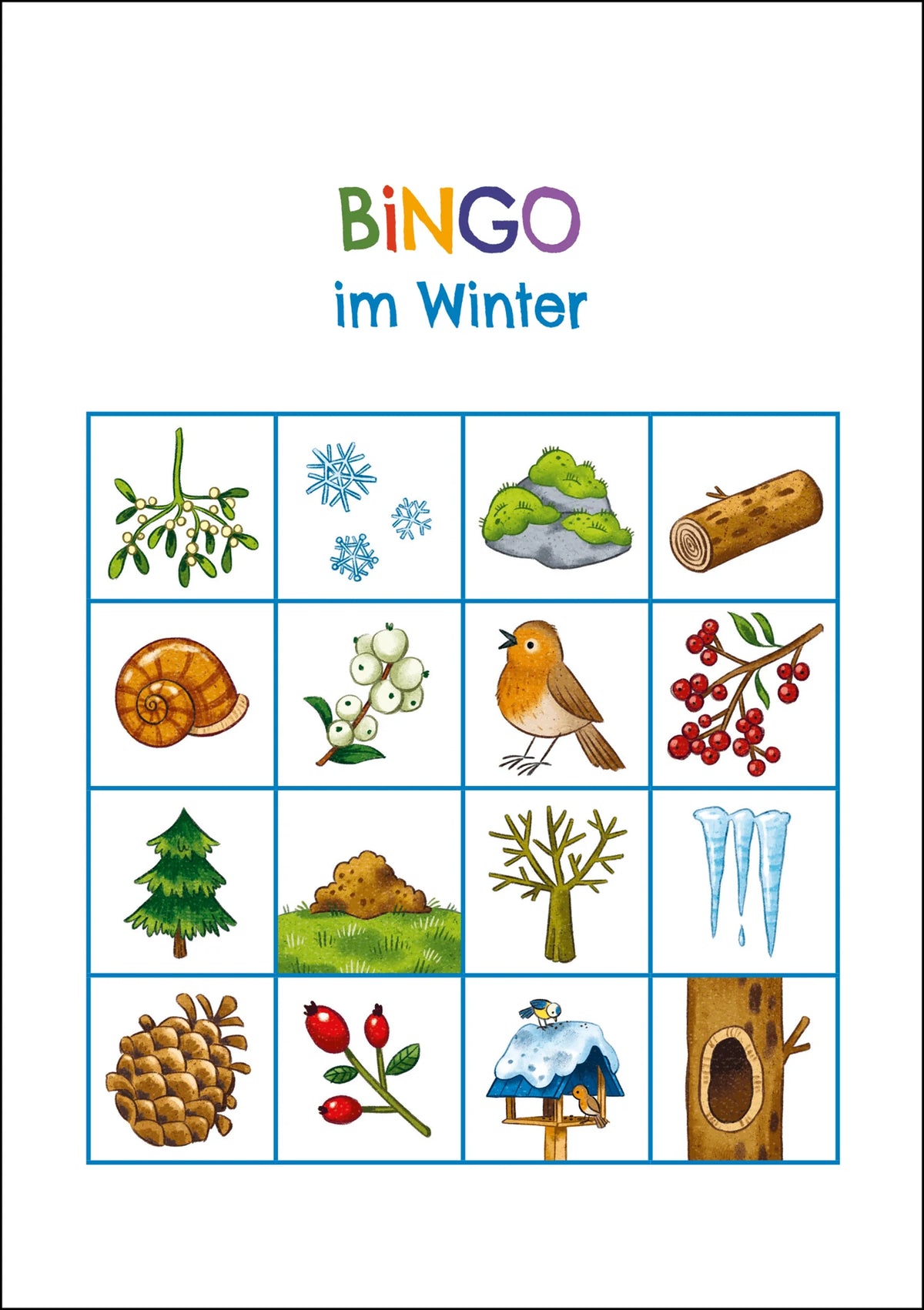 Natur-Bingo und weitere Suchspiele für das ganze Jahr – Ansicht