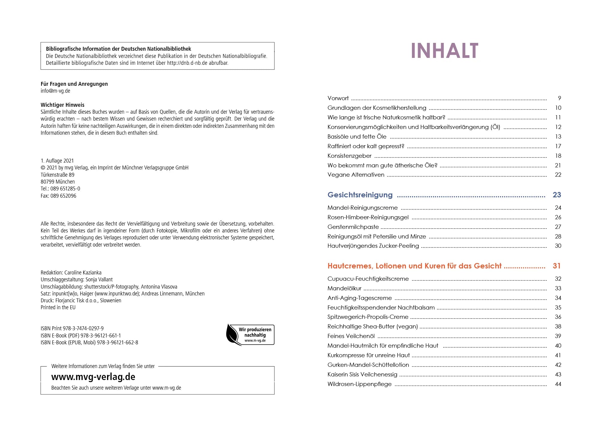 Innenansicht von 'Naturkosmetik im Handumdrehen selbst gemacht' - Taschenbuch