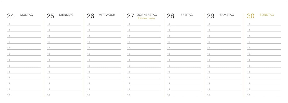 Naturparadiese Premium-Tischplaner 2027 - Wochenkalender mit 53 Fotografien – Ansicht