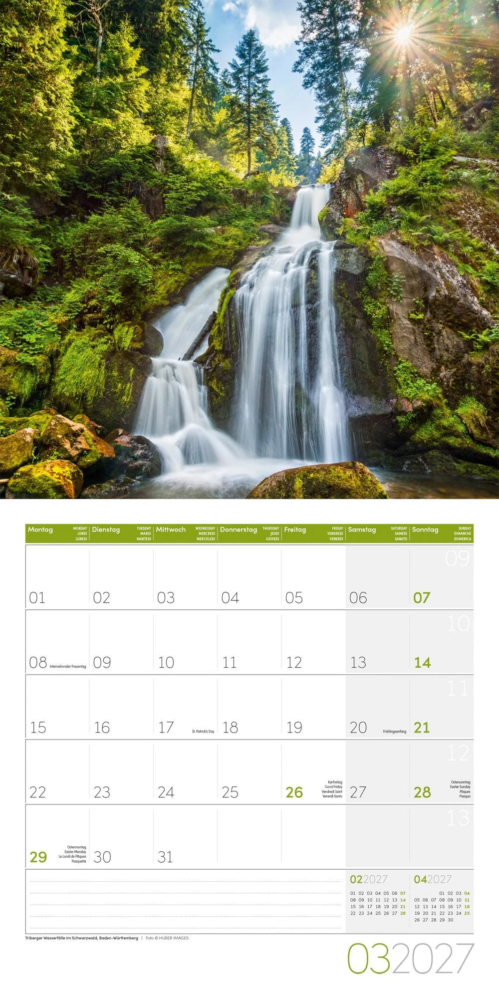 Naturwunder Deutschland Kalender 2027 - 30x30 - Art12 – Ansicht