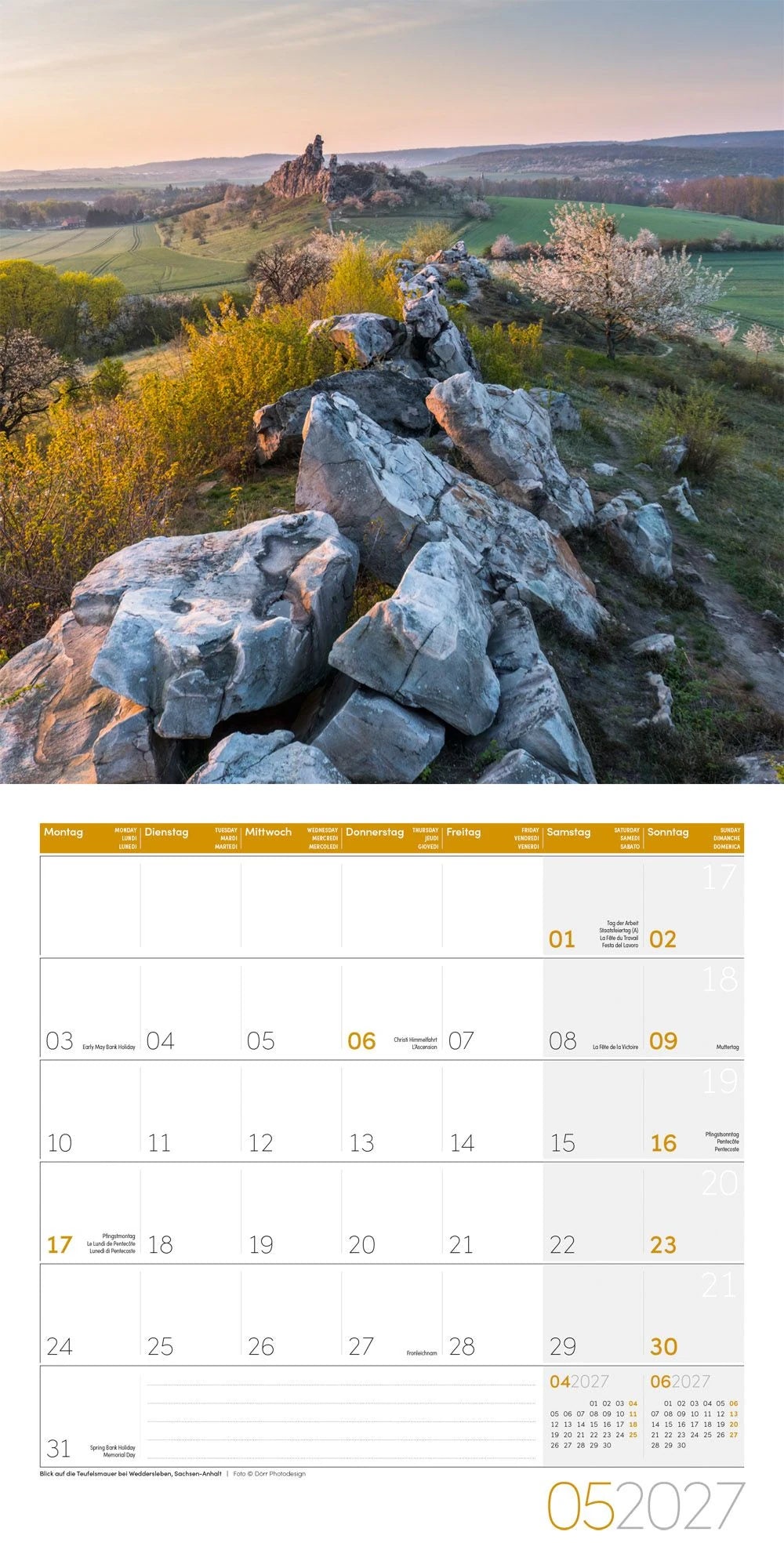 Naturwunder Deutschland Kalender 2027 - 30x30 - Art12 – Ansicht