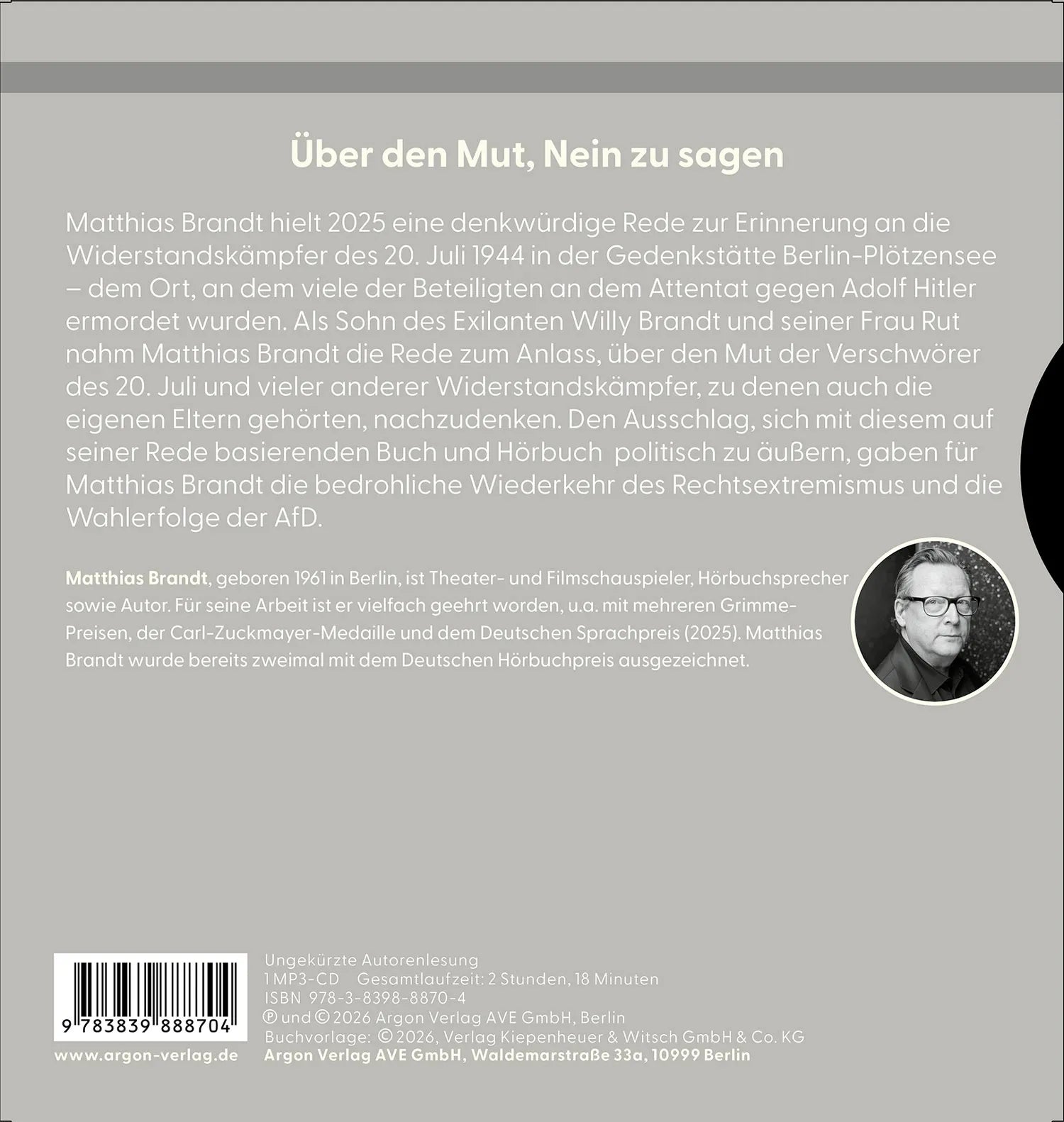 Rückseite: Nein sagen (Hörbuch CD)