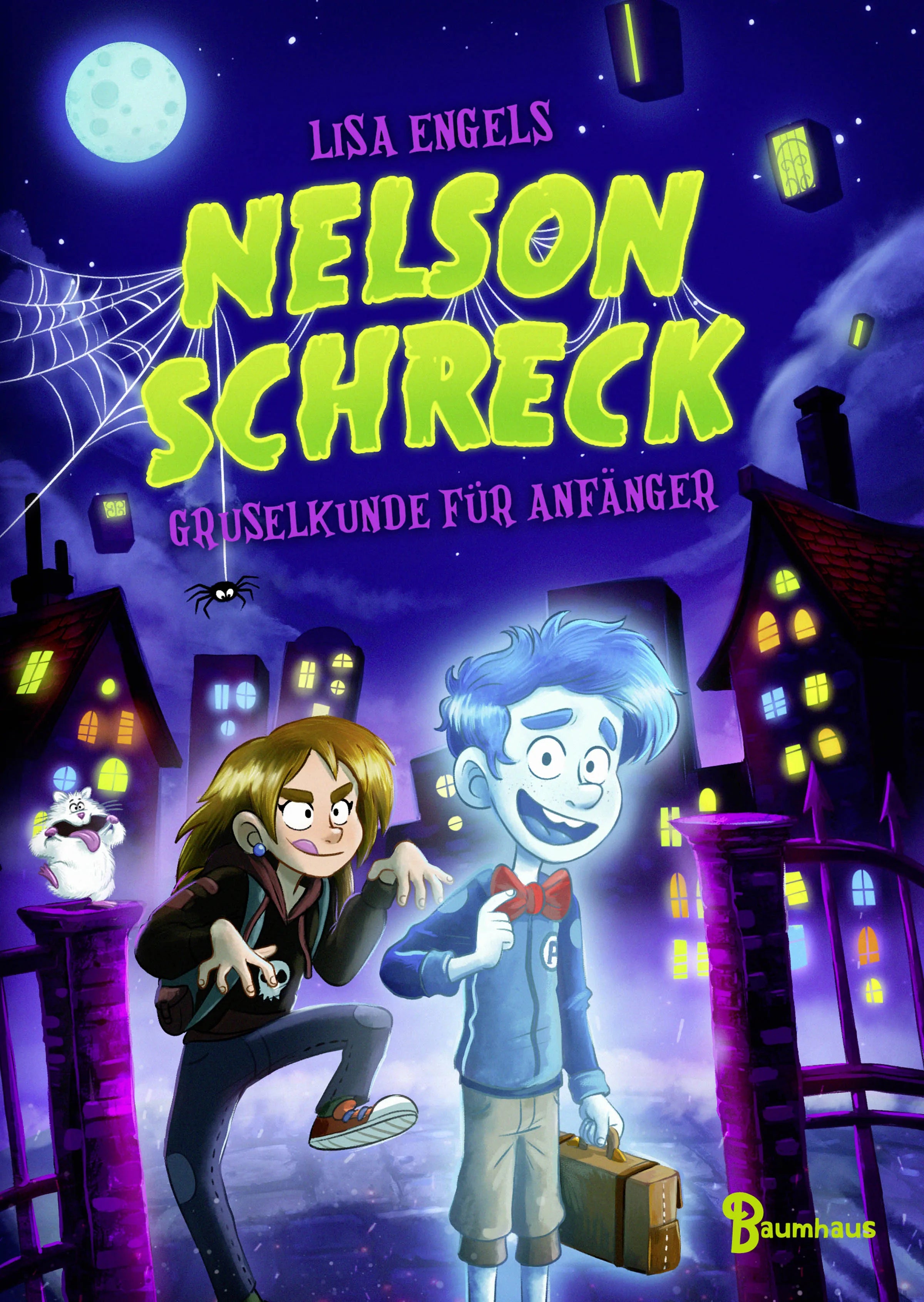Buchcover von 'Nelson Schreck - Gruselkunde für Anfänger' - Gebundene Ausgabe von Lisa Engels