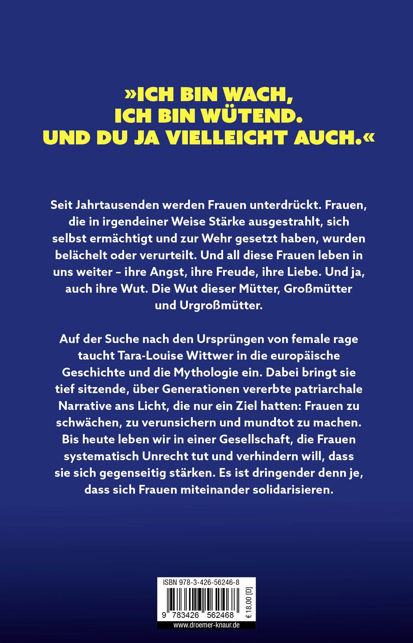 Buchrückseite von 'NEMESIS' TÖCHTER' mit Klappentext - Paperback