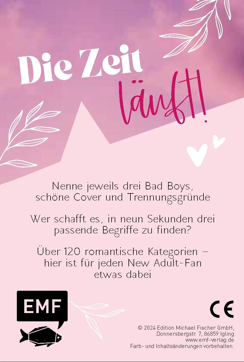 Kartenspiel: Nenne drei – schon vorbei! ... für New Adult-Fans! – Ansicht