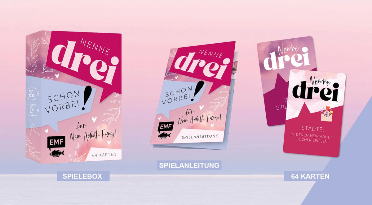 Kartenspiel: Nenne drei – schon vorbei! ... für New Adult-Fans! – Ansicht
