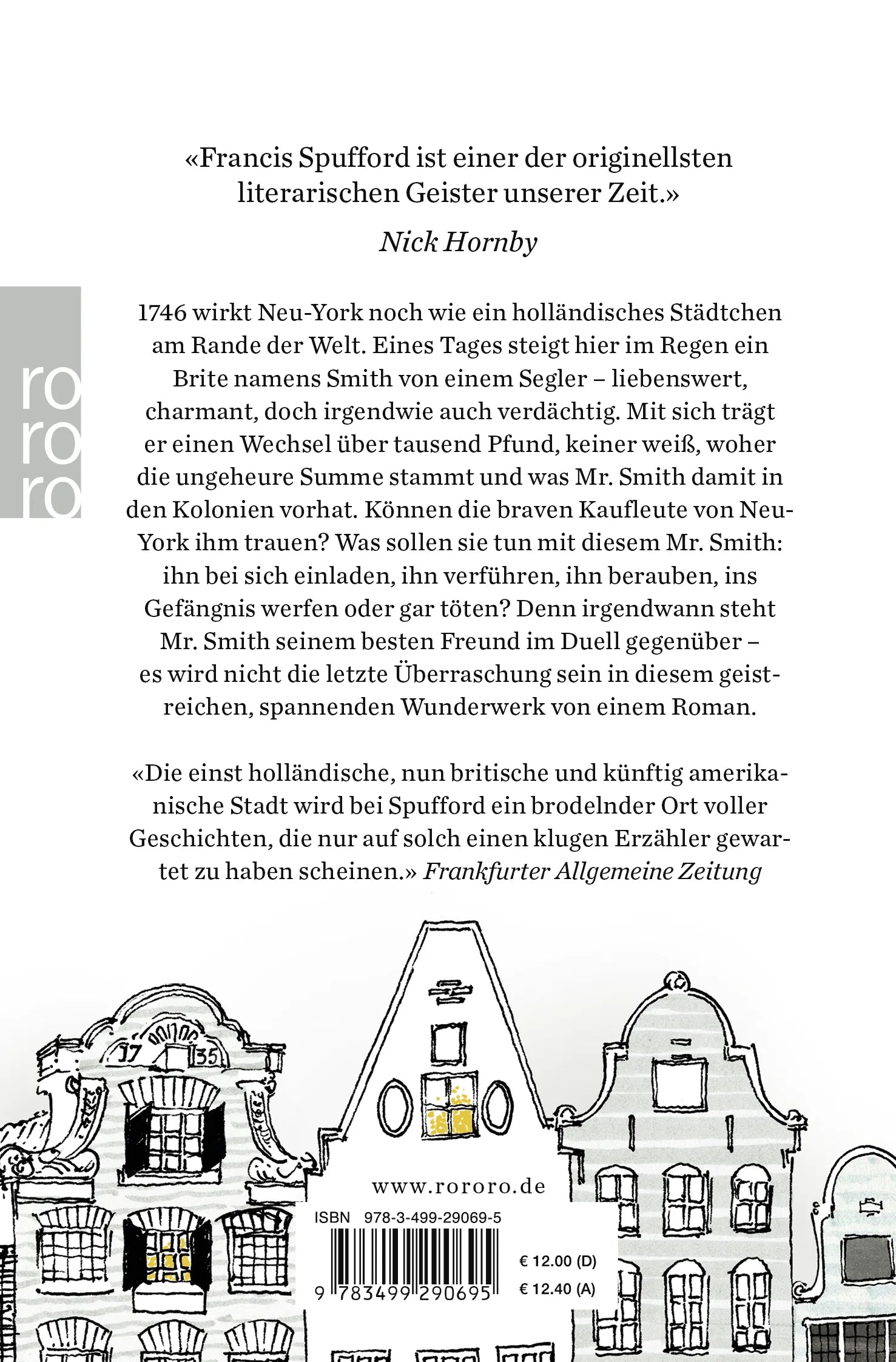 Buchrückseite von 'Neu-York' mit Klappentext - Taschenbuch