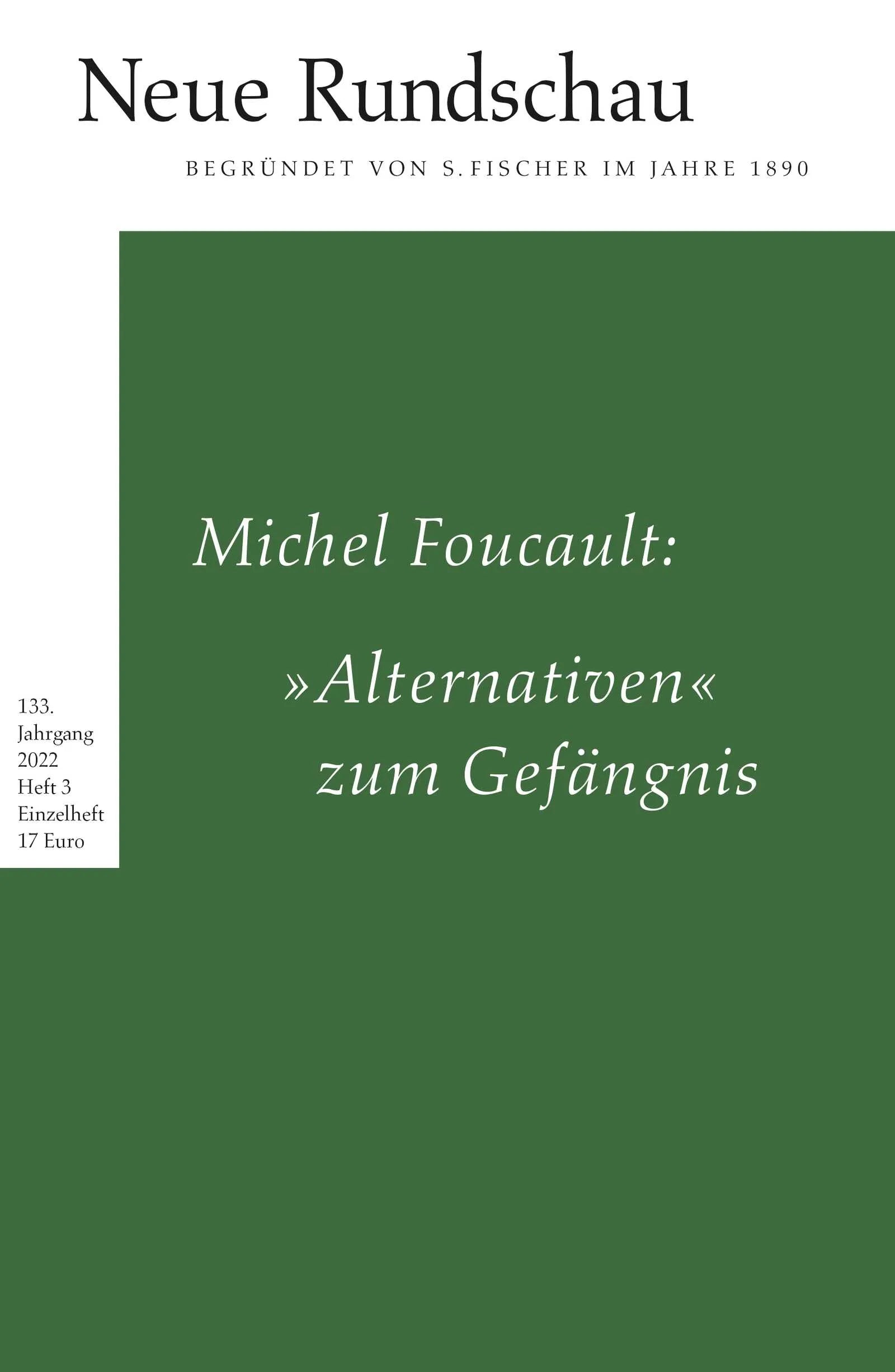 Buchcover von 'Neue Rundschau 2022/3' - Taschenbuch von Michel Foucault