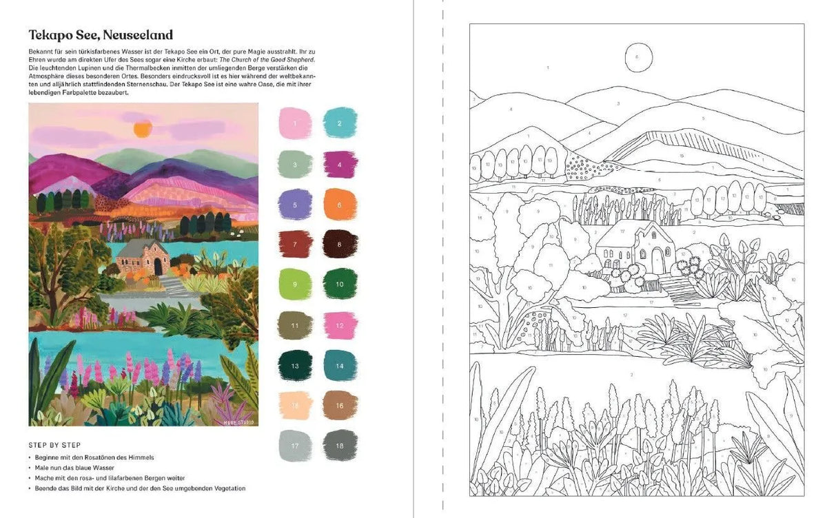 Detailansicht: Neues Malen nach Zahlen: Colour Your Journey (Hardcover)