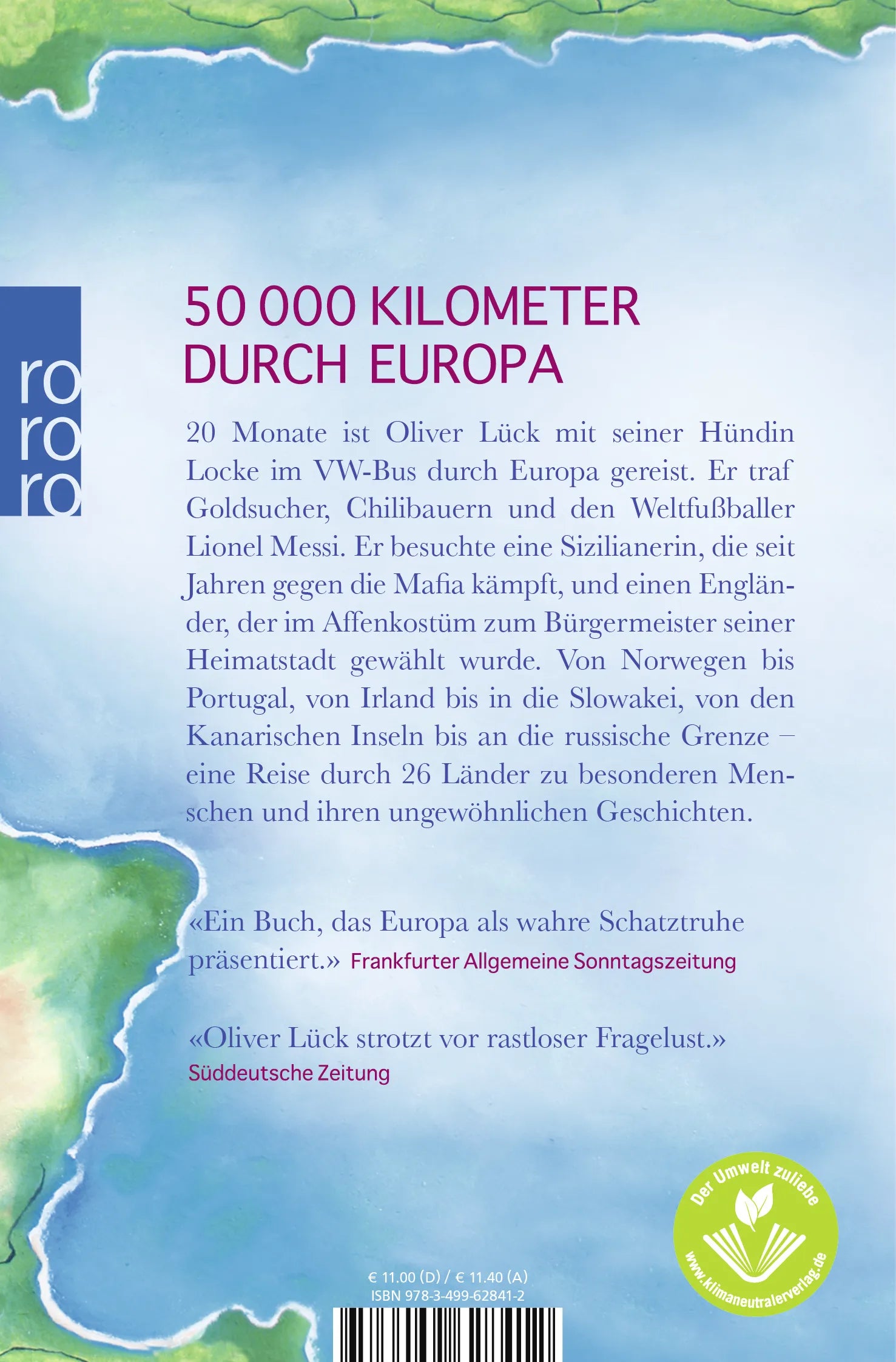 Buchrückseite von 'Neues vom Nachbarn' mit Klappentext - Taschenbuch