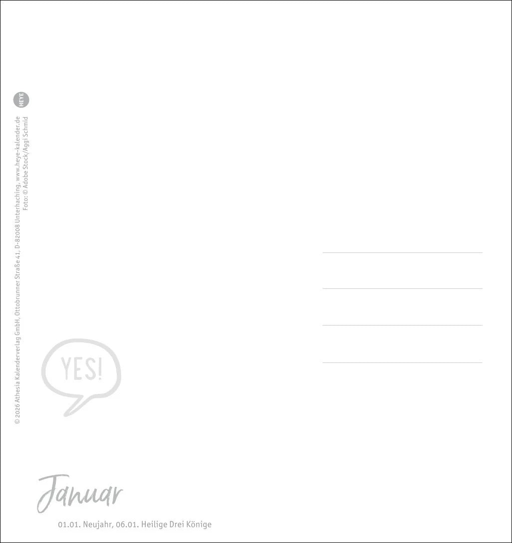 Never give up! Postkartenkalender 2027 - Durchhalten. Denn alles wird gut. – Ansicht