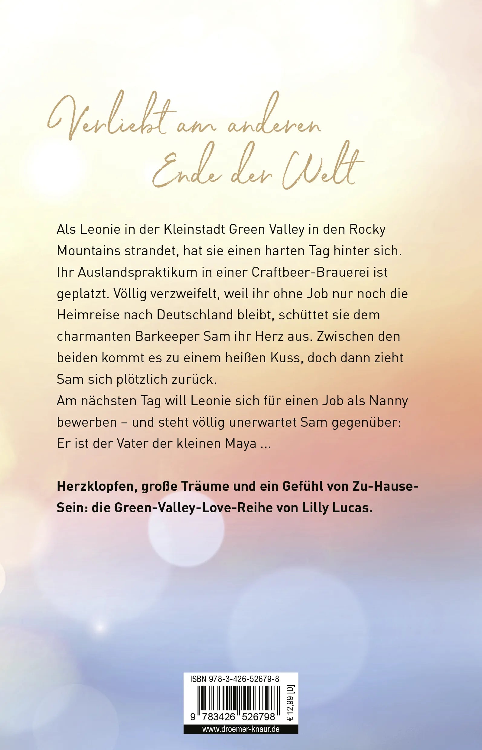 Buchrückseite von 'New Chances' mit Klappentext - Paperback