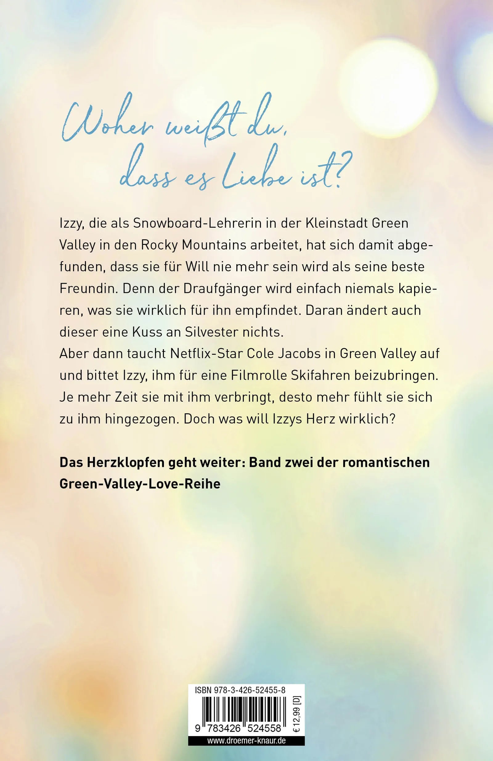 Buchrückseite von 'New Promises' mit Klappentext - Paperback