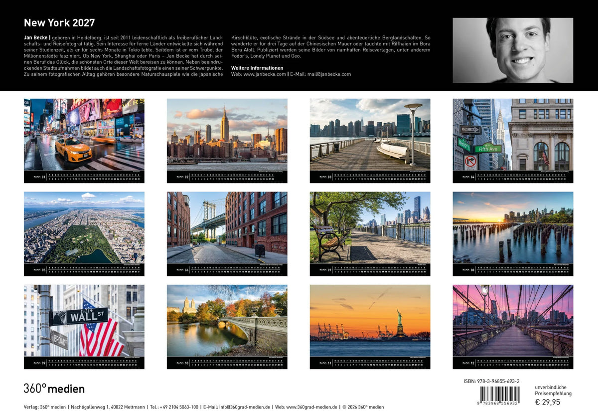 New York Premiumkalender 2027 – Ansicht