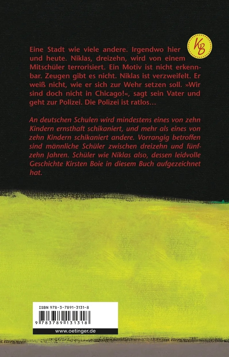 Buchrückseite von 'Nicht Chicago. Nicht hier.' mit Klappentext - Gebundene Ausgabe
