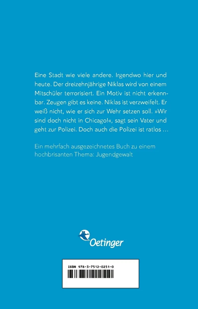 Buchrückseite von 'Nicht Chicago. Nicht hier.' mit Klappentext - Taschenbuch