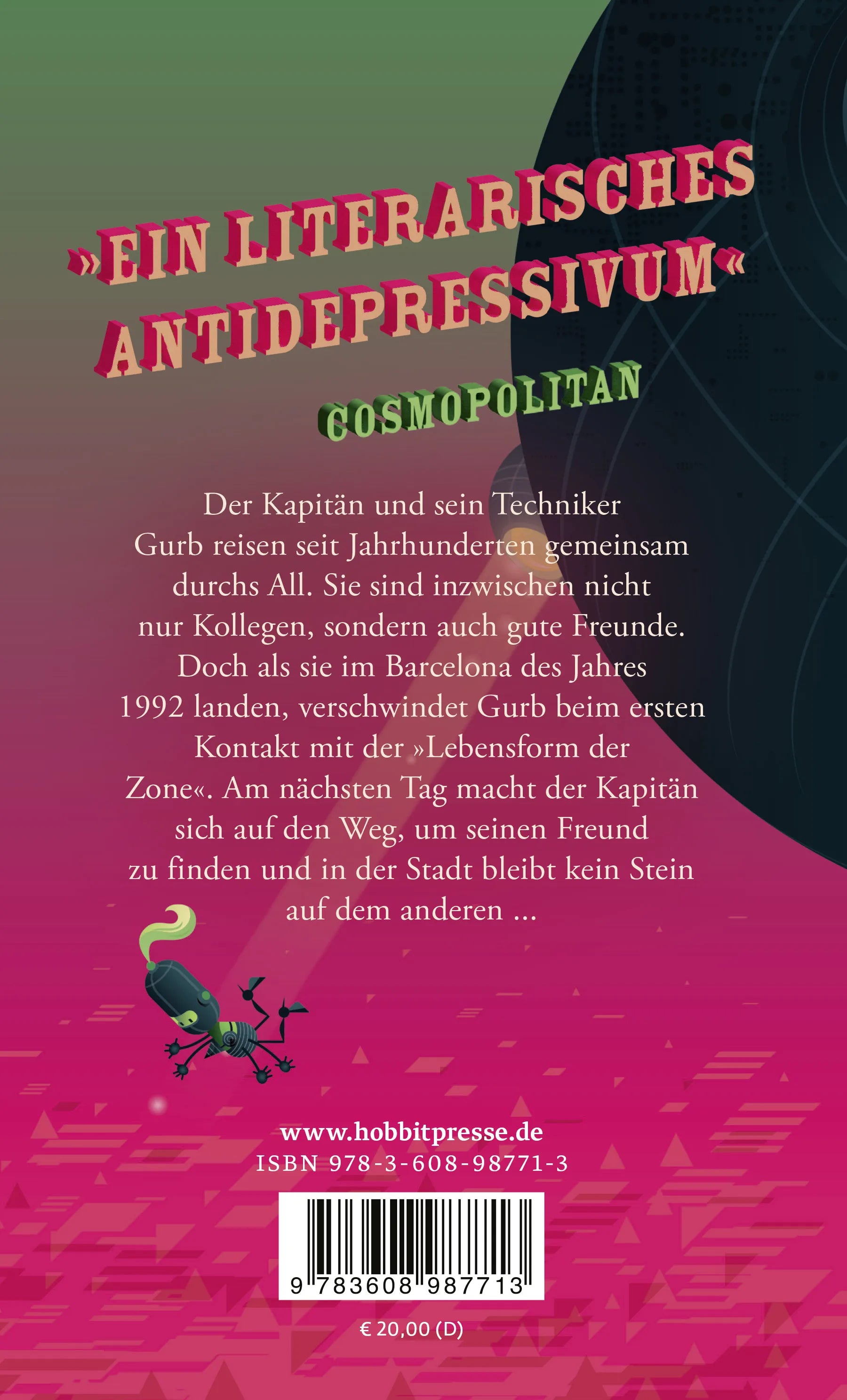 Buchrückseite von 'Nichts Neues von Gurb' mit Klappentext - Gebundene Ausgabe