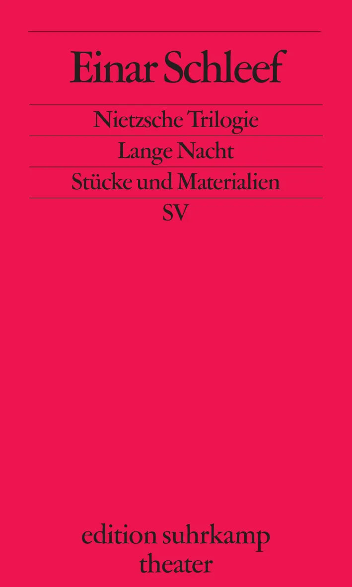 Buchcover von 'Nietzsche Trilogie. Lange Nacht' - Taschenbuch von Einar Schleef