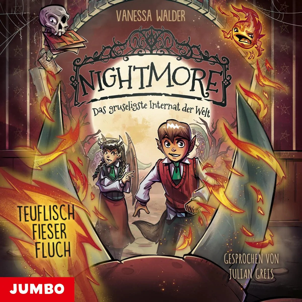 Cover: Nightmore - Das gruseligste Internat der Welt. Teuflisch fieser Fluch (Hörbuch Download) von Vanessa Walder
