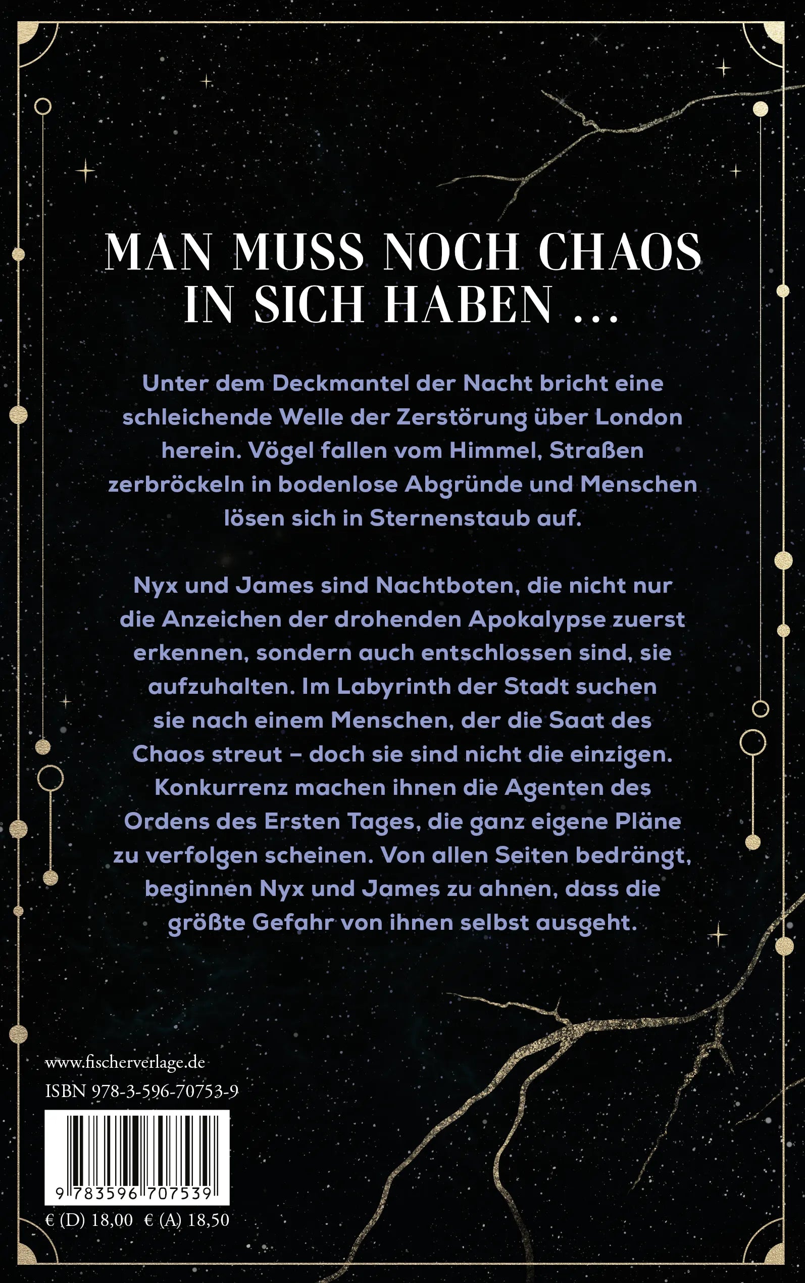 Buchrückseite von 'Nightowls' mit Klappentext - Paperback