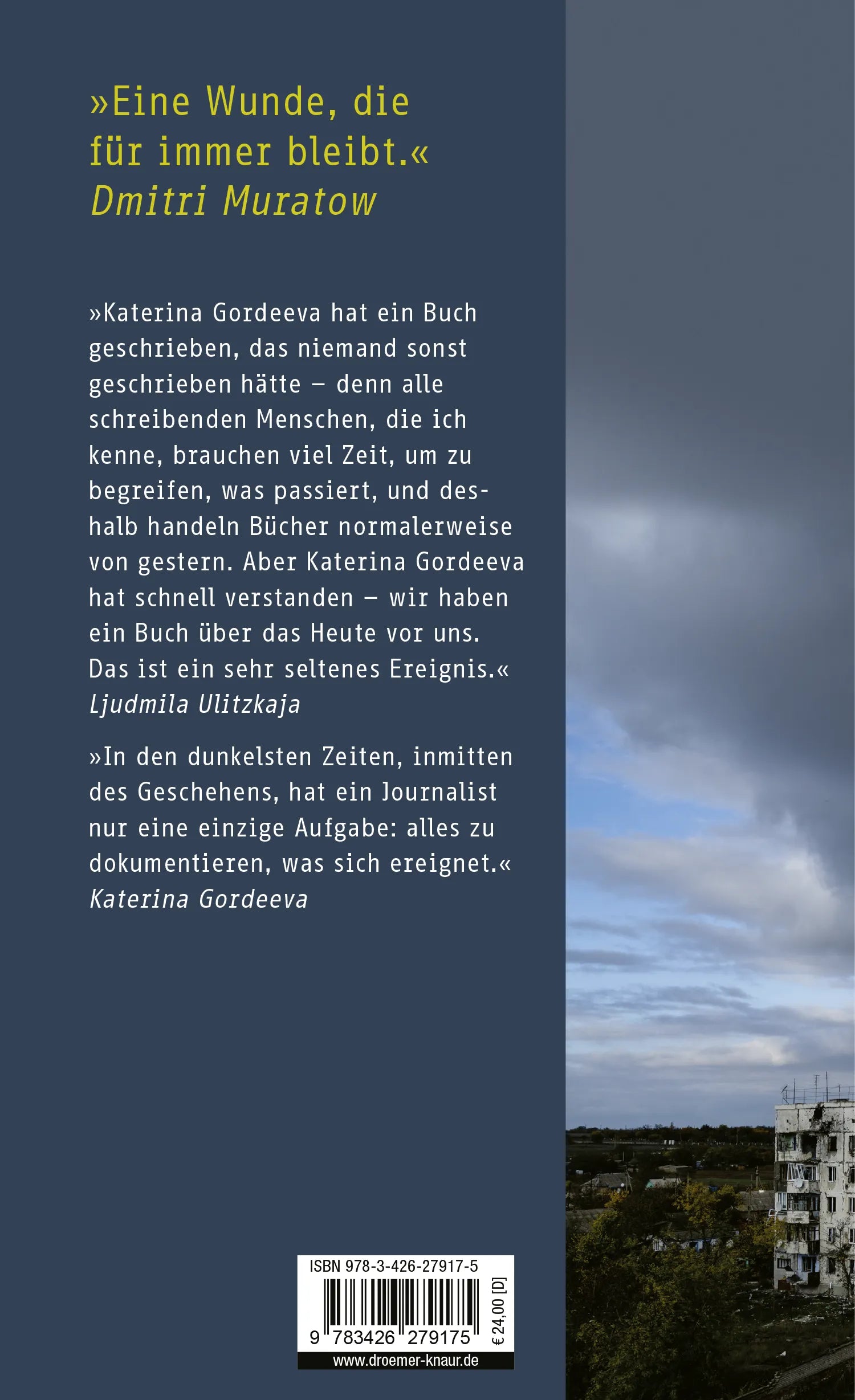 Buchrückseite von 'Nimm meinen Schmerz' mit Klappentext - Gebundene Ausgabe