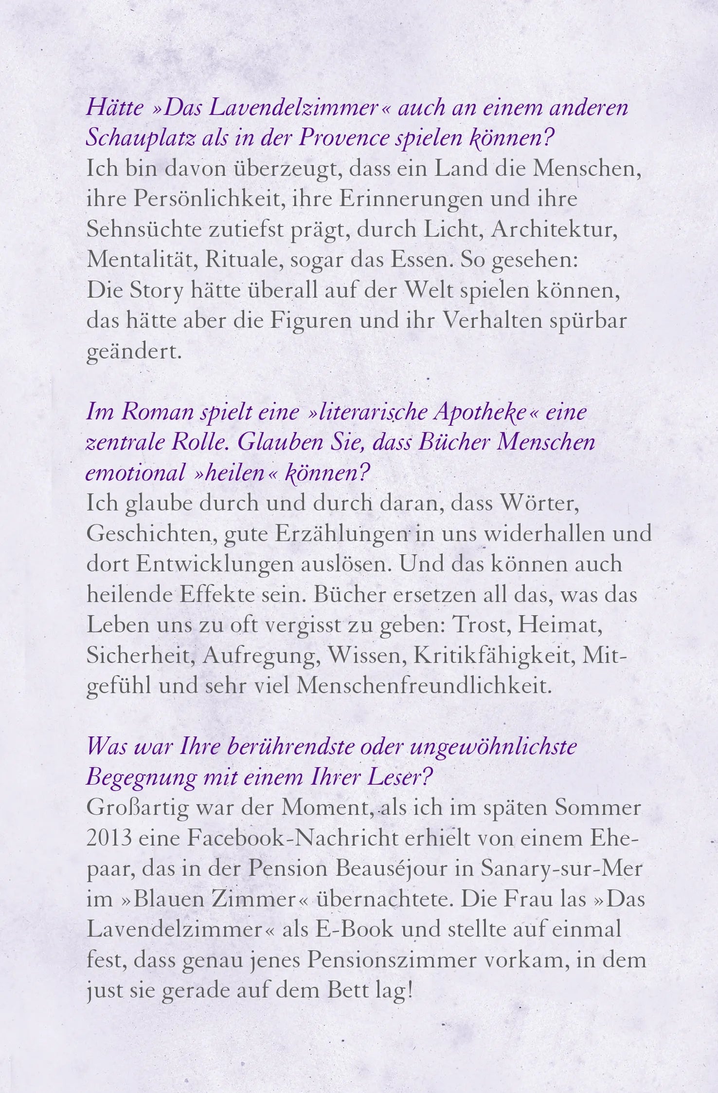 Produktansicht: Das Lavendelzimmer (Taschenbuch)