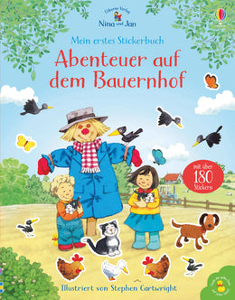 Buchcover von 'Nina und Jan - Mein erstes Stickerbuch: Abenteuer auf dem Bauernhof' - Taschenbuch von Jessica Greenwell