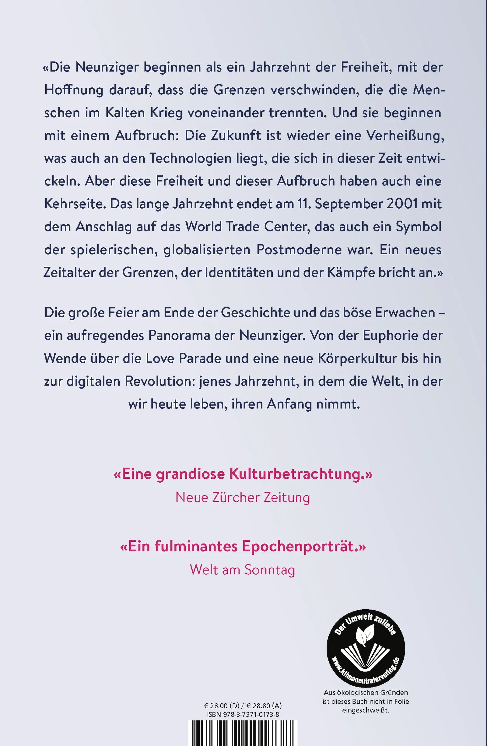 Buchrückseite von 'No Limit' mit Klappentext - Gebundene Ausgabe