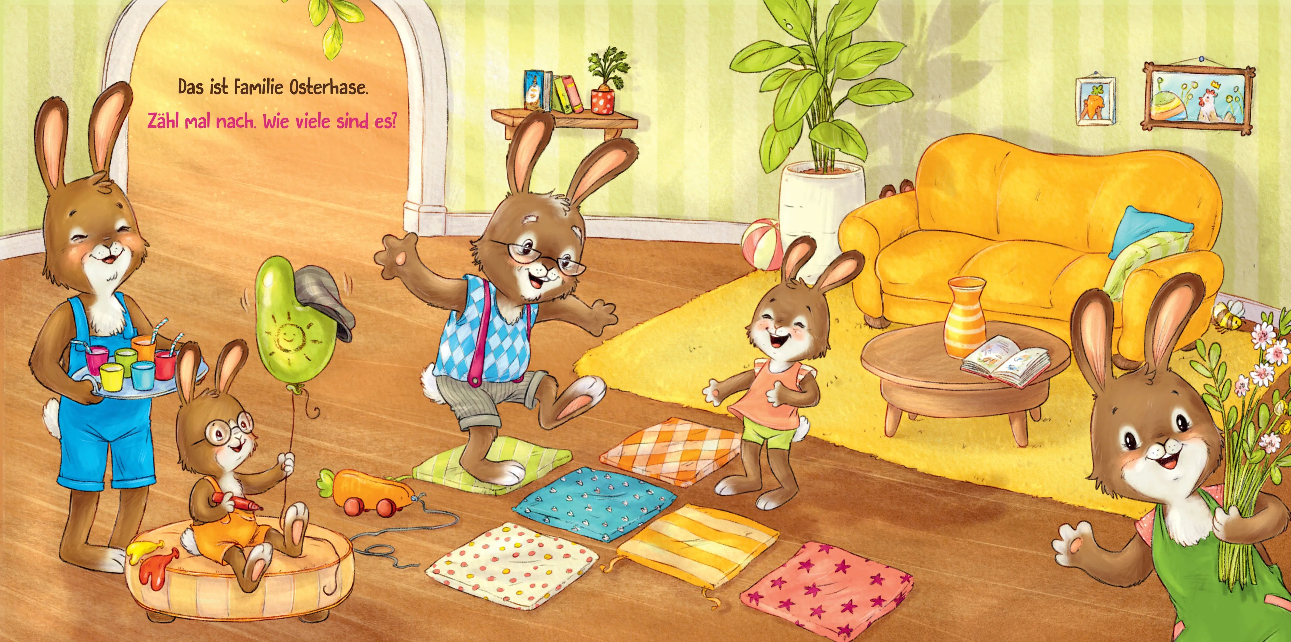 Produktansicht: Kunterbunter Eierspaß mit Familie Osterhas' (Gebundene Ausgabe)