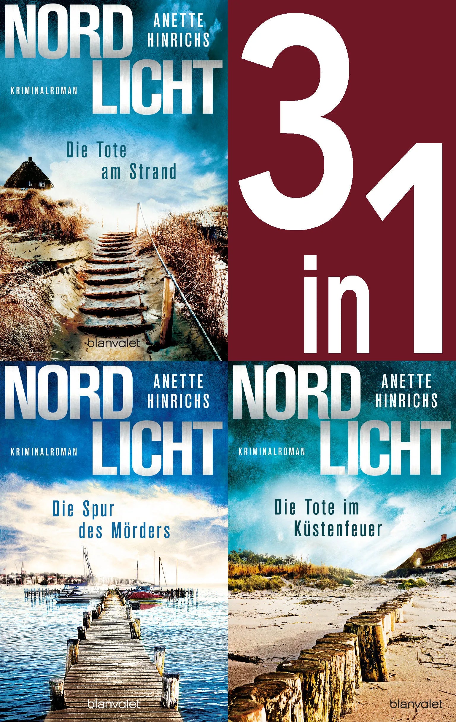 Cover: Nordlicht Band 1-3: Die Tote am Strand / Die Spur des Mörders / Die Tote im Küstenfeuer (E-Book) von Anette Hinrichs