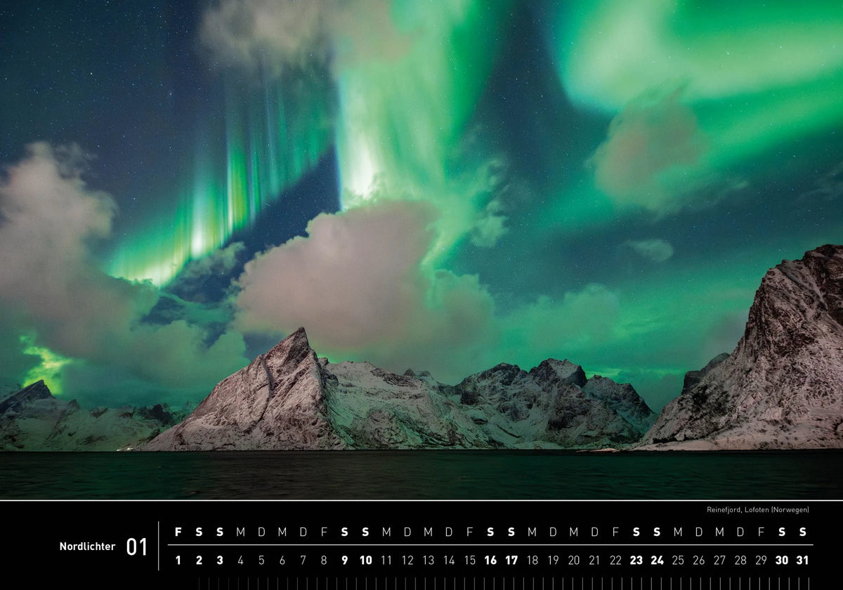 Nordlichter Premiumkalender 2027 – Ansicht