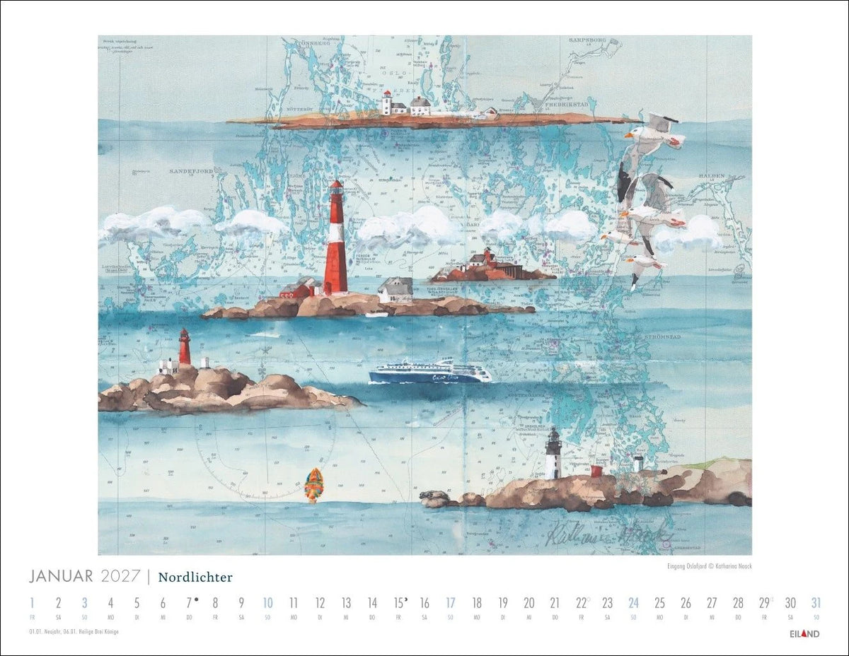 Nordlichter - See(h)karten Kalender 2027 – Ansicht